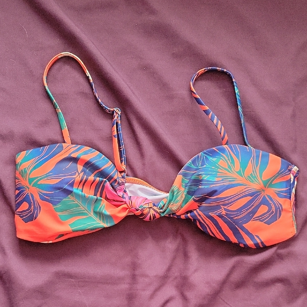 Tropical Print Women's Bikini Top